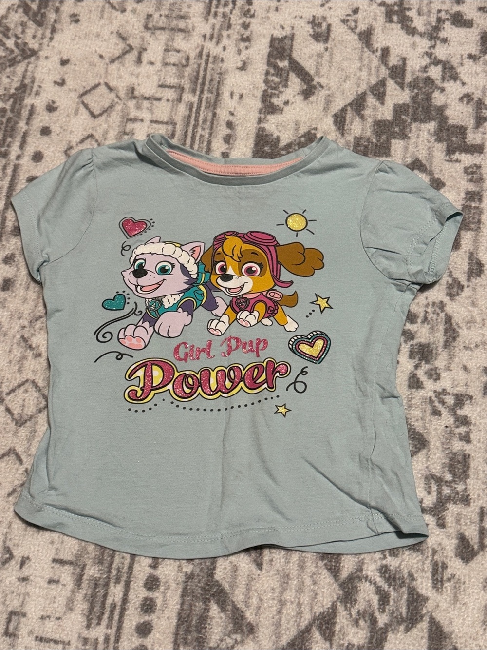 Girl Pup Power Paw Patrol Graphic Tee - Light Blue